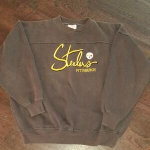 Men's Crewneck Steelers Sweater - Brown